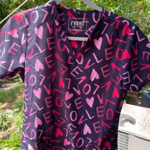 Revel Nylon Scrub Top XS